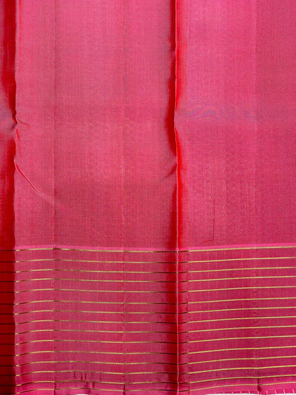 Red and Pink Pure Kanchipuram Silk saree - PPSILK18