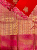 Red and Pink Pure Kanchipuram Silk saree - PPSILK18