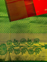 Red and Green Pure Kanchipuram soft Silk saree - PPSILK19