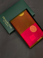 Dark brown and magenta pure soft Kanchipuram Silk saree - PPSILK43