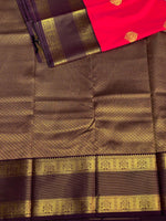 Magenta and Violet silk saree- PSSR12