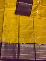 Yellow and violet silk saree- PSSR16C