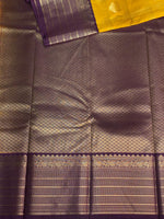 Yellow and violet silk saree- PSSR16C