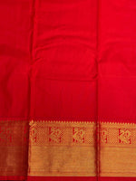 Yellow and red silk saree- PSSR19
