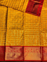 Yellow and red silk saree- PSSR19
