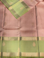 Pastal peach and Green Pure Kanchipuram Silk saree - PPSILK54