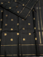 Black and red classic vintage Kanchipuram silk saree- PPSILK57
