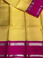 Yellow and magenta classic vintage Kanchipuram silk saree- PPSILK59