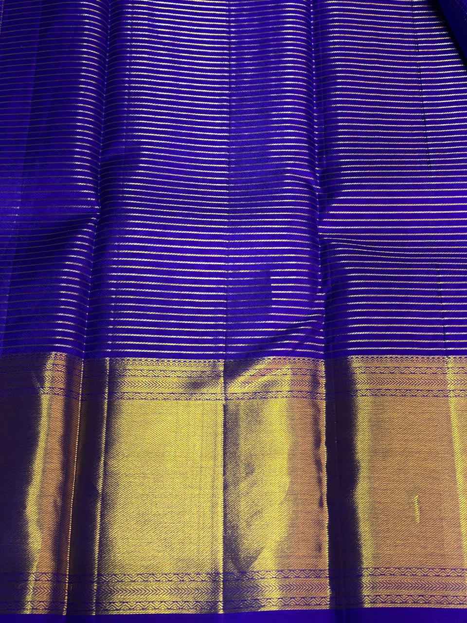 Classic blue vintage Kanchipuram silk saree- PPSILK60