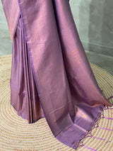 pink lavender mix semi banarasi Saree -PBL1