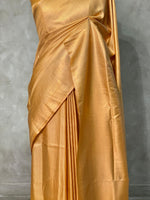 Light gold semi banarasi Saree -PBL12