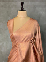 Light peach semi banarasi Saree -PBL17