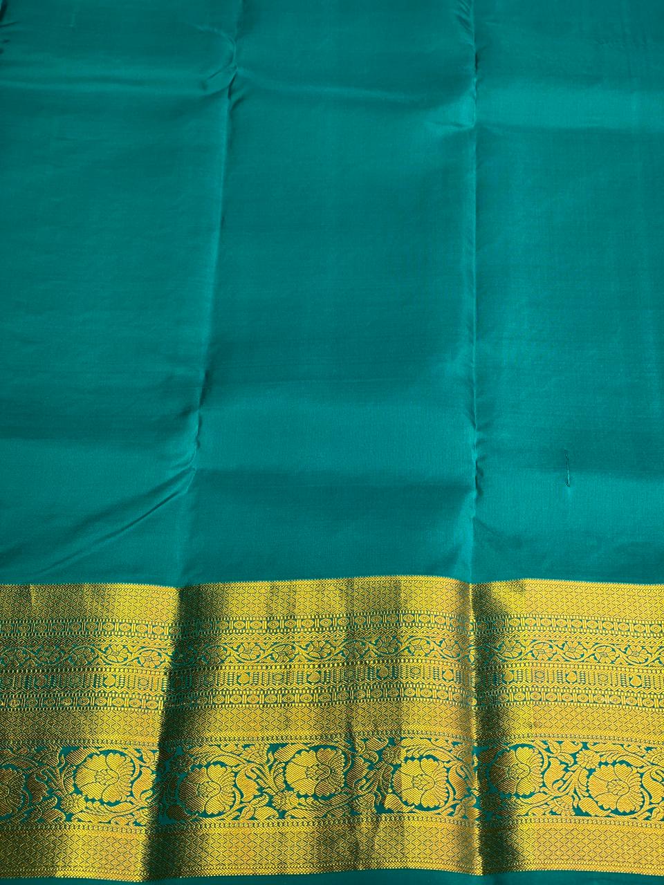 Dark lavender and blue Pure Kanchipuram silk saree- PPSILK63