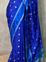 Blue Banarasi silk saree - PSB0B