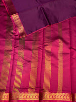Wine and Magenta soft silk saree - PSSA14