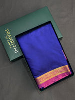 Royal Blue and Magenta soft silk saree - PSSA18