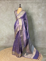 Lavender pure Tissue Banarasi silk saree - PSB0K