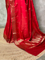 Red Banarasi silk saree - PBSFD