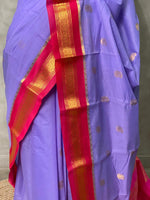 Lavender and Rani pink Chanderi saree- PCS05L