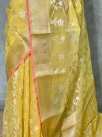 Yellow Banarasi saree- PBS3