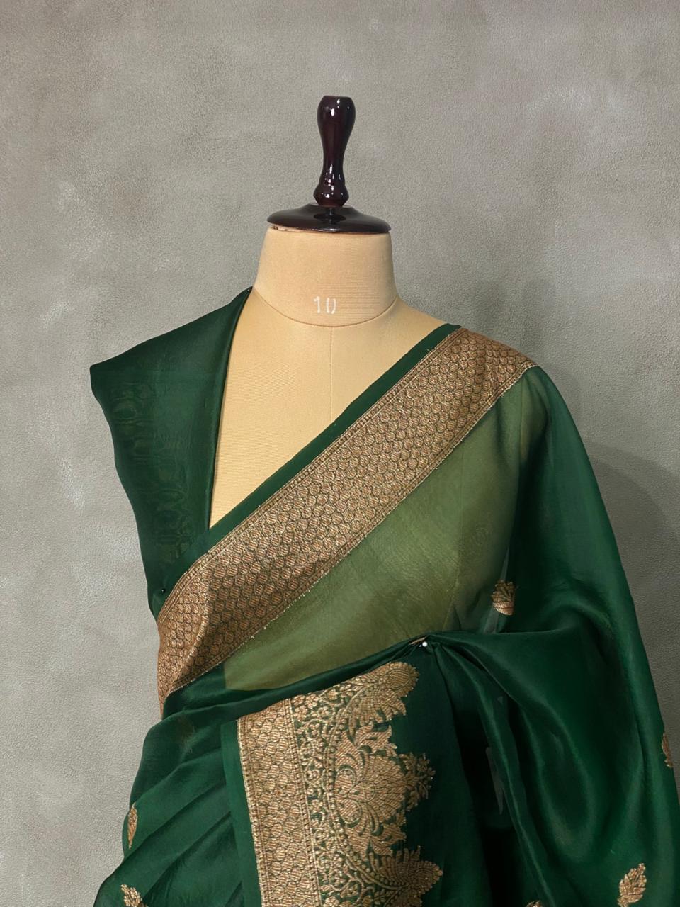 Pure Banarasi kora organza saree- PBOG
