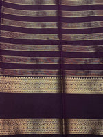 Lavender and violet silk saree- PSSR37