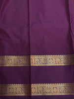 Yellow and violet silk saree- PSSR39