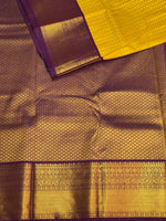 Yellow and Violet silk saree- PSSR43