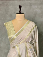 Pastal pink and light goldsei Banarasi saree- PBSb1
