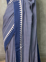Blue pure modal silk saree - PMO7