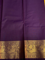 Yellow and violet silk saree- PSSR66