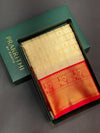Sandal and red silk saree- PSSR71