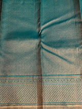 Peacock Blue Pure Brocade Kanchipuram Silk saree - PPURE2