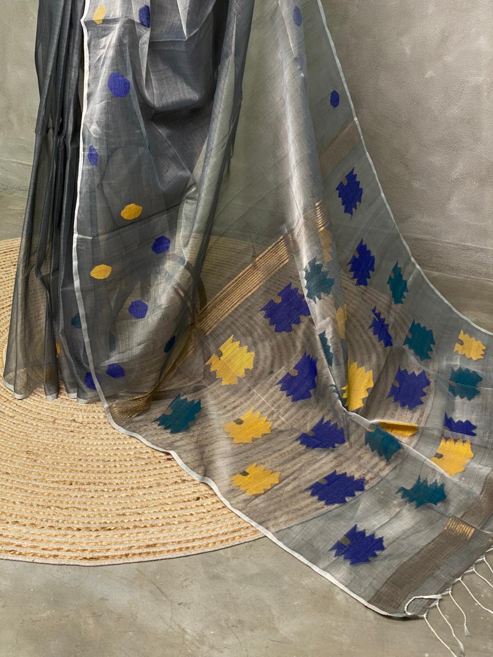 Pure muslin organza saree - PM
