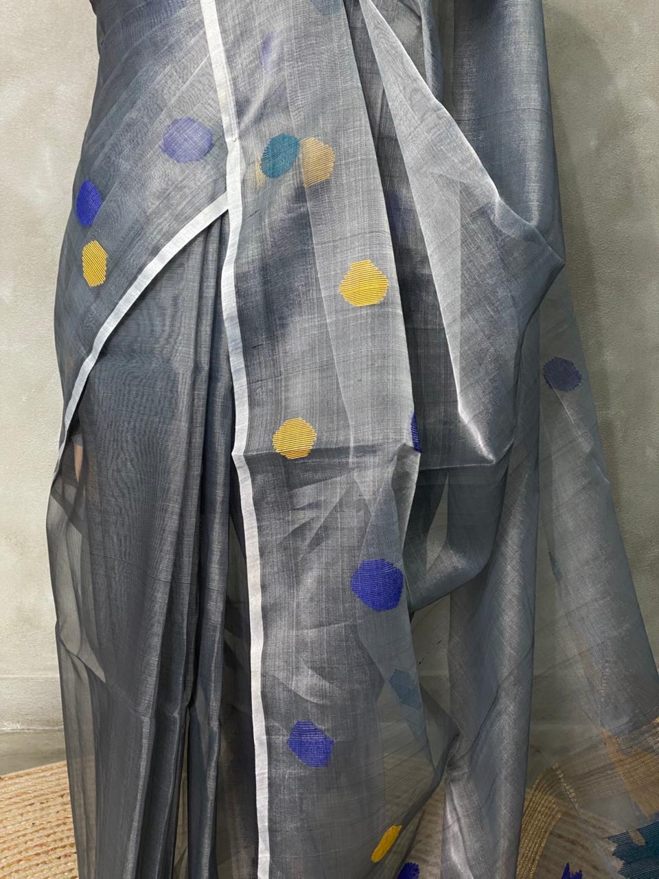 Pure muslin organza saree - PM