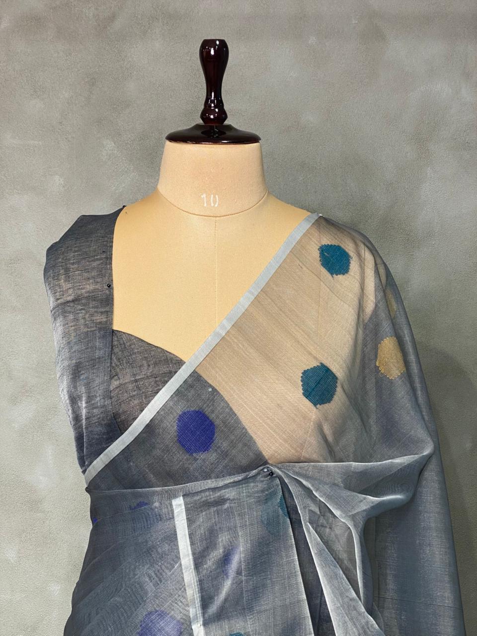 Pure muslin organza saree - PM