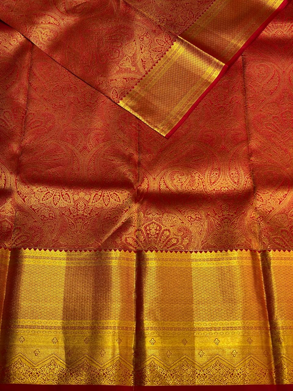 Red Pure Kanchipuram Silk saree - PPURE4