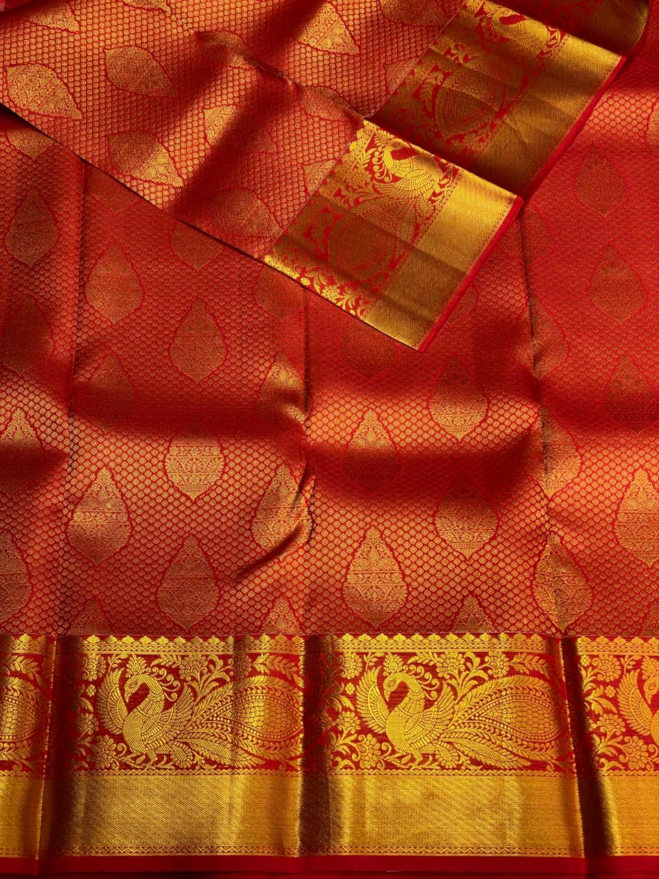 Red Pure Kanchipuram Silk saree - PPURE7