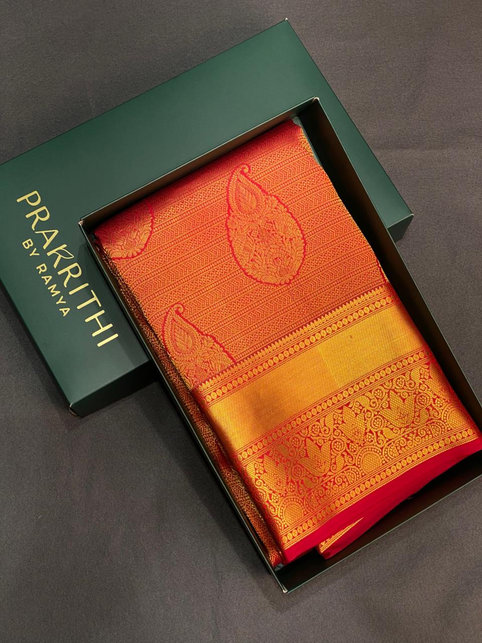 Red Pure Kanchipuram Silk saree - PPURE8