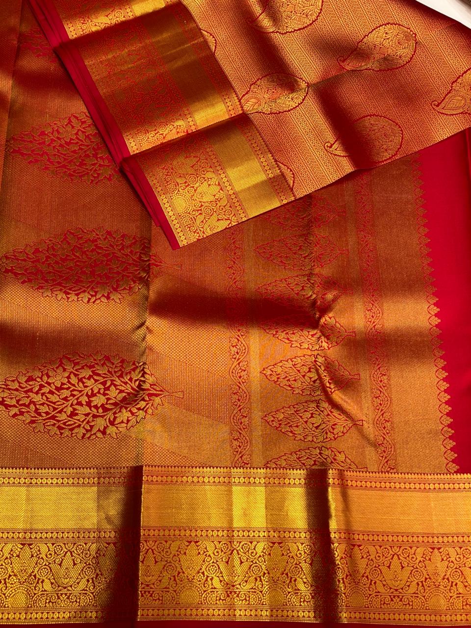 Red Pure Kanchipuram Silk saree - PPURE8