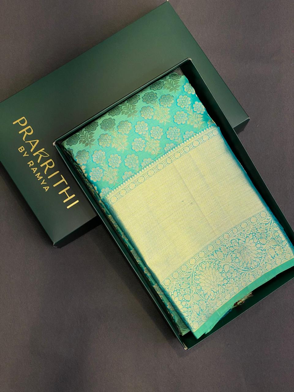 Pastal green Pure Kanchipuram Silk saree - PPURE15