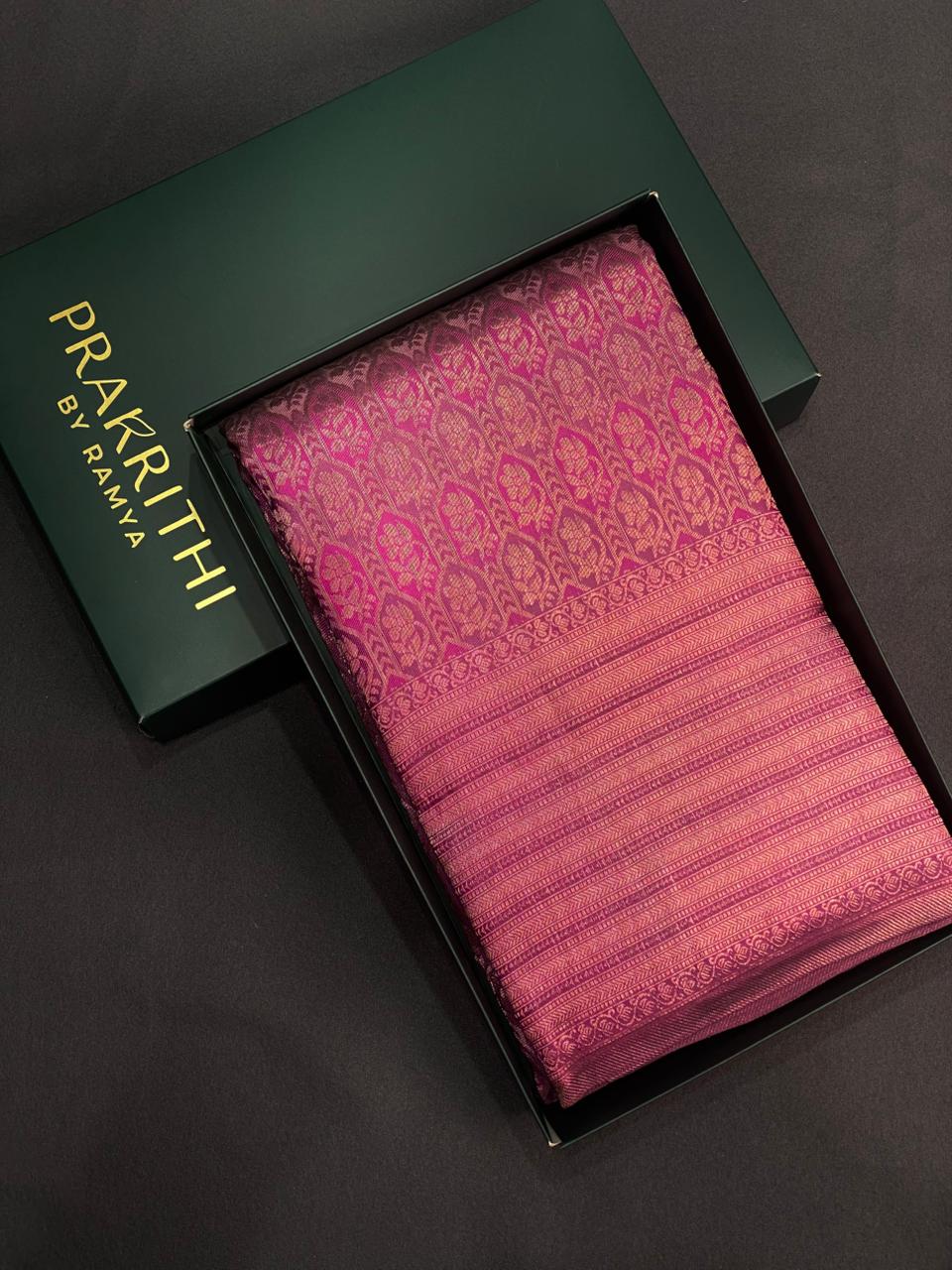 Deep wine Pure Kanchipuram Silk saree - PPURE17