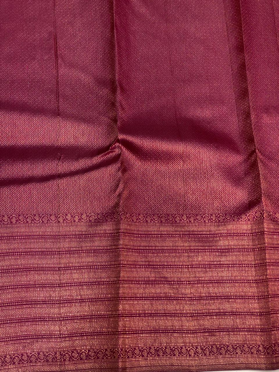 Deep wine Pure Kanchipuram Silk saree - PPURE17