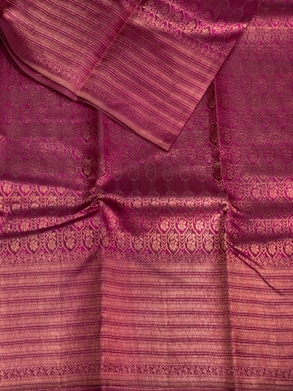 Deep wine Pure Kanchipuram Silk saree - PPURE17