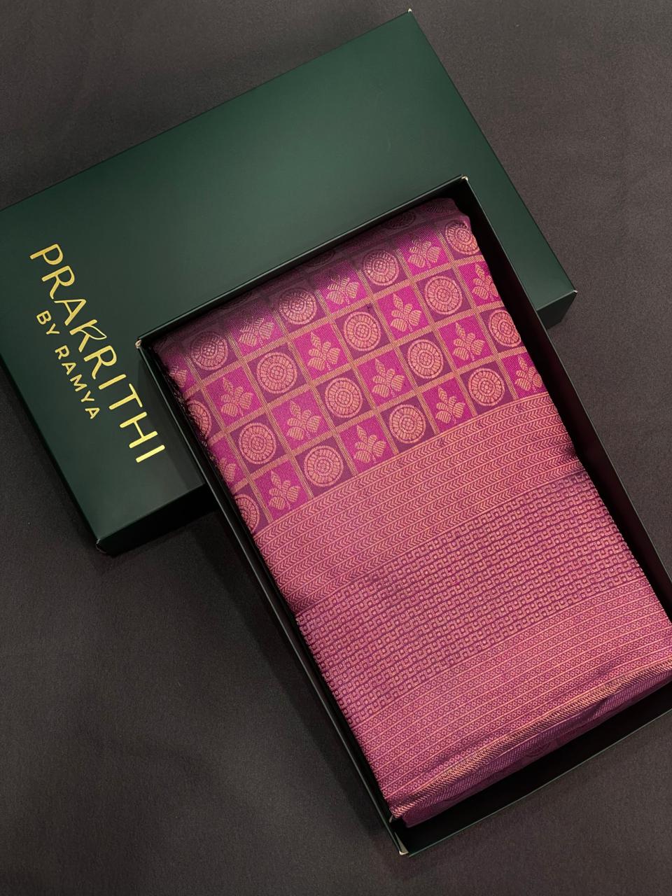 Deep wine Pure Kanchipuram Silk saree - PPURE18