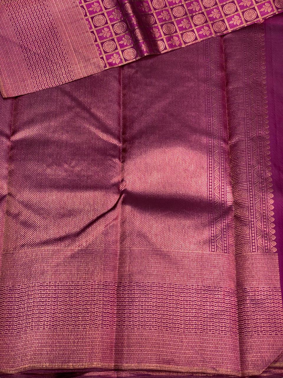 Deep wine Pure Kanchipuram Silk saree - PPURE18