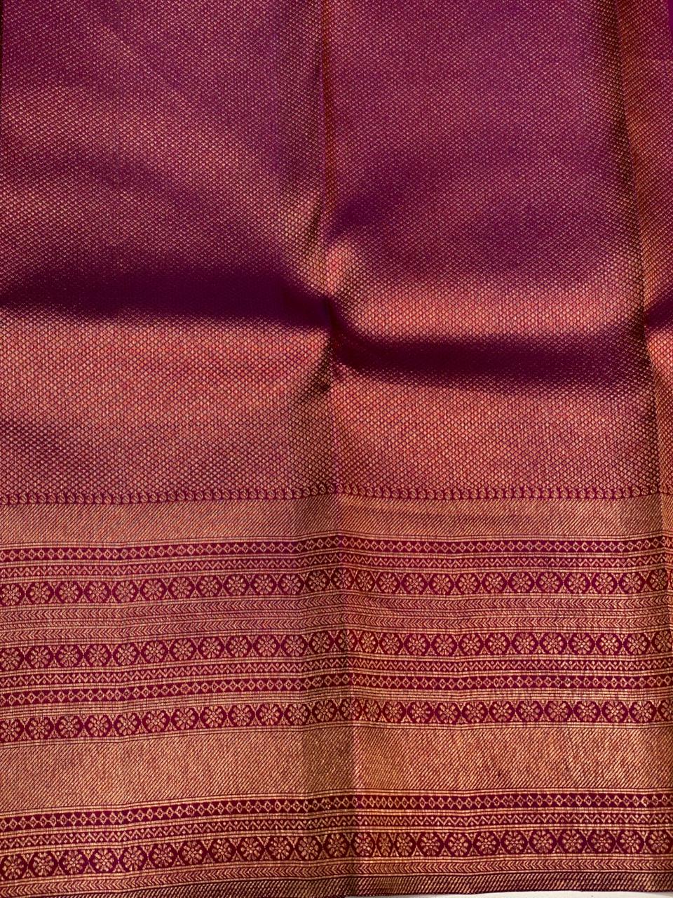 Deep wine Pure Kanchipuram Silk saree - PPURE19