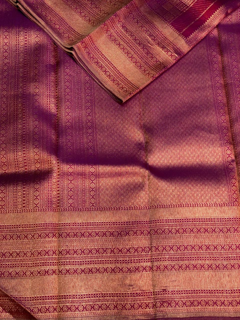 Deep wine Pure Kanchipuram Silk saree - PPURE19