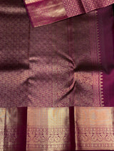 Deep wine Pure Kanchipuram Silk saree - PPURE25