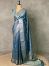 Blue Pure Tissue banarasi saree- PSTBB